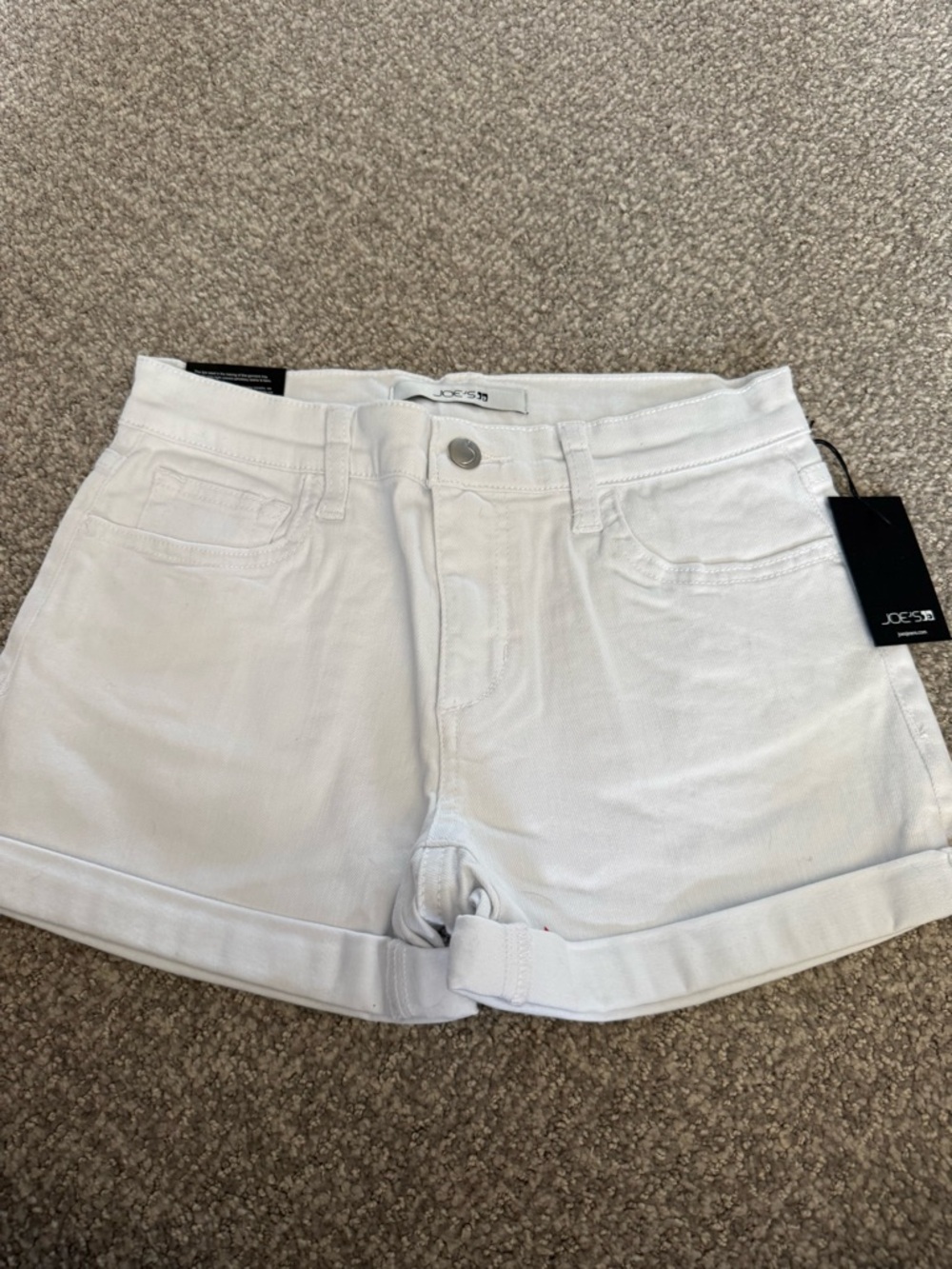 NWT Joe's Jeans White Rolled-Hem Denim Shorts